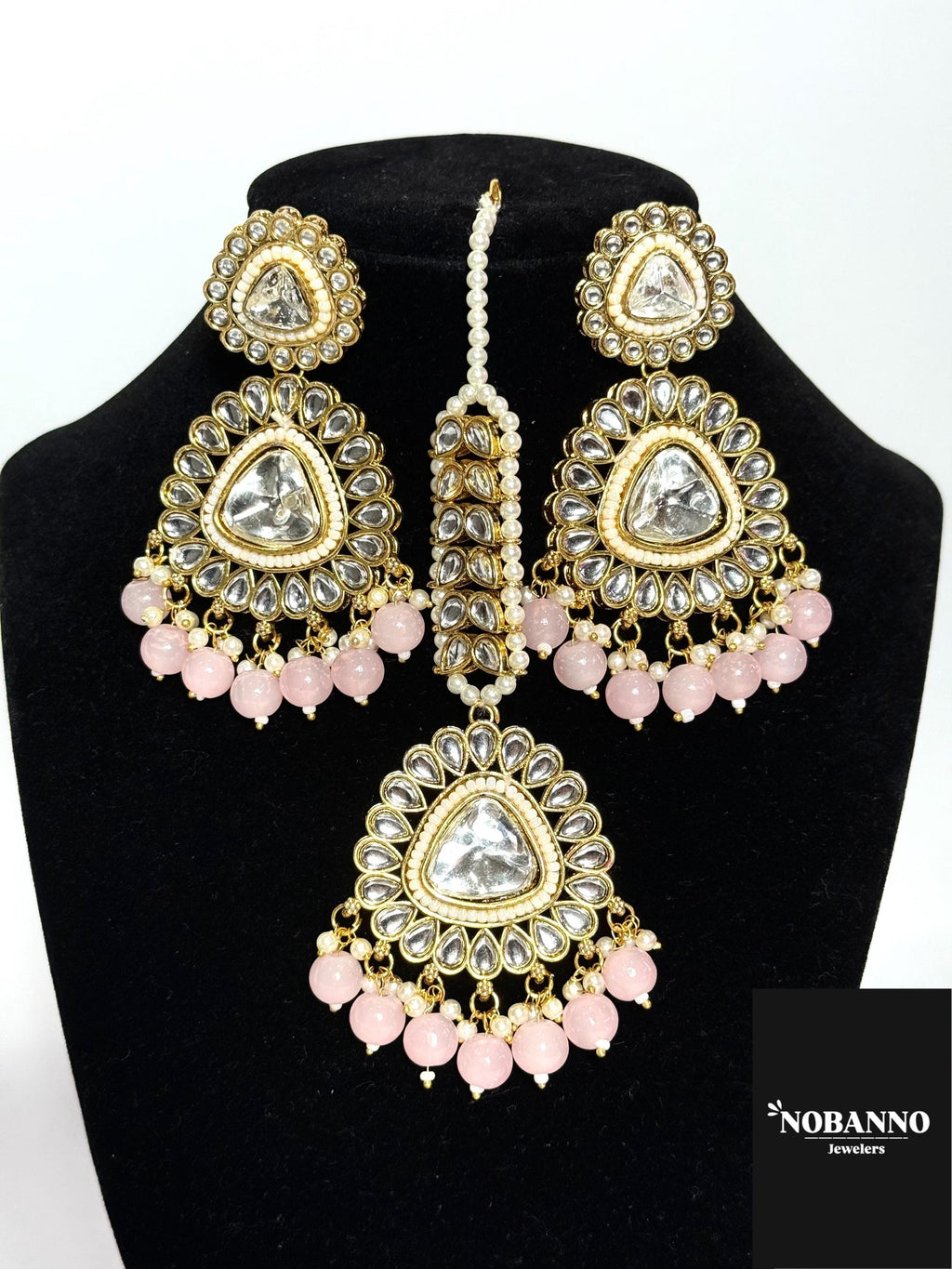 Handcrafted Kundan Choker set/Indian  Jewelry Set/ High Quality Kundan 4 Piece Set.