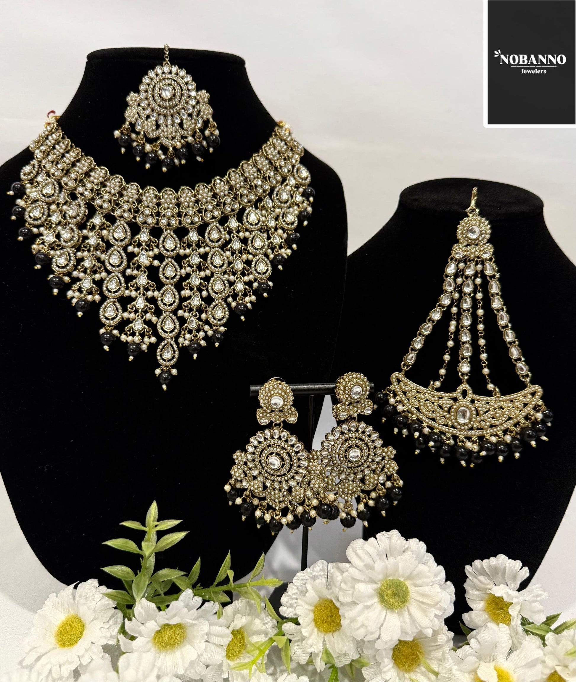 Pristine Handcrafted  Polki Kundan Bridal set/Indian Semi Bridal Jewelry Set/ High Quality Kundan Polki 5 Piece Set