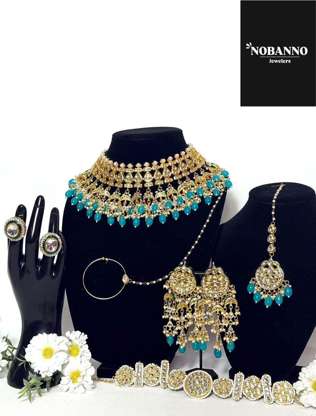 Pristine Handcrafted  Kundan Bridal set/Indian Full Bridal Jewelry Set/ High Quality Kundan 8 Piece Set