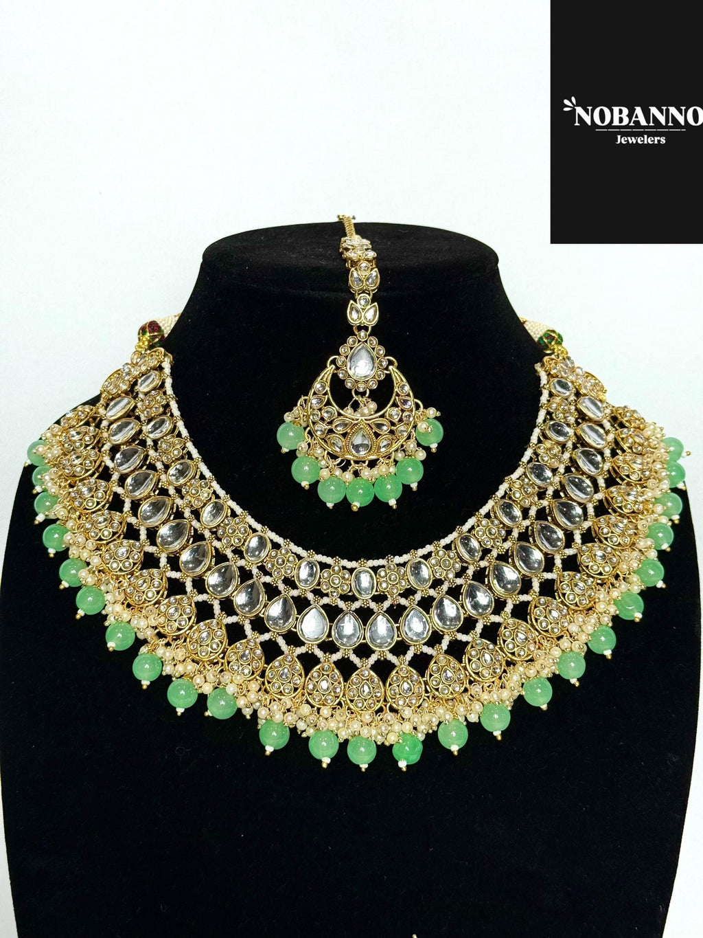 Handcrafted Kundan Necklace Set.Indian /pakistani/Bangladeshi Jewelry.