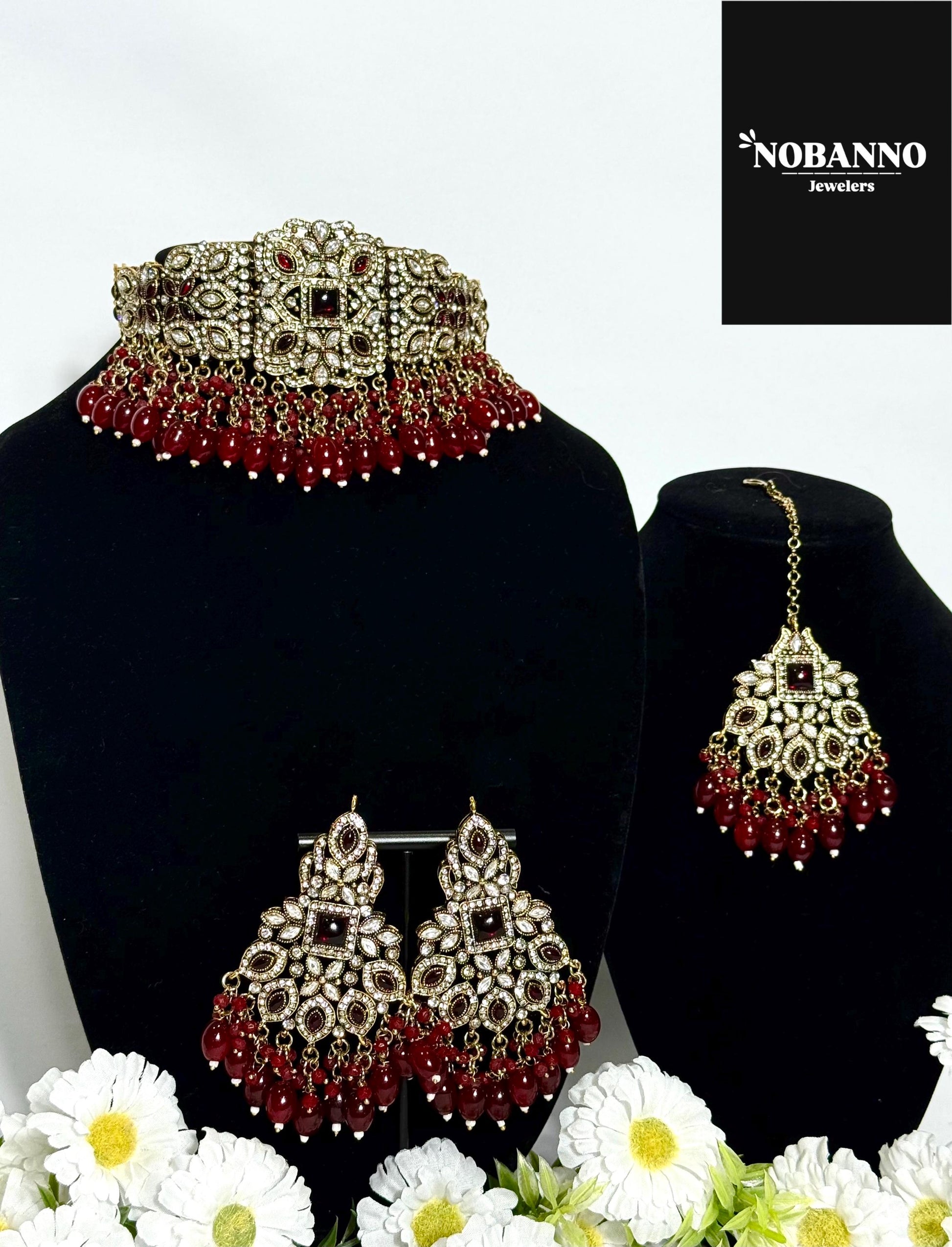Premium Quality Moissanite Kundan Victorian Polished Jewelry Set/Indian Jewellery/ kundan jewellery/High quality stone choker set.