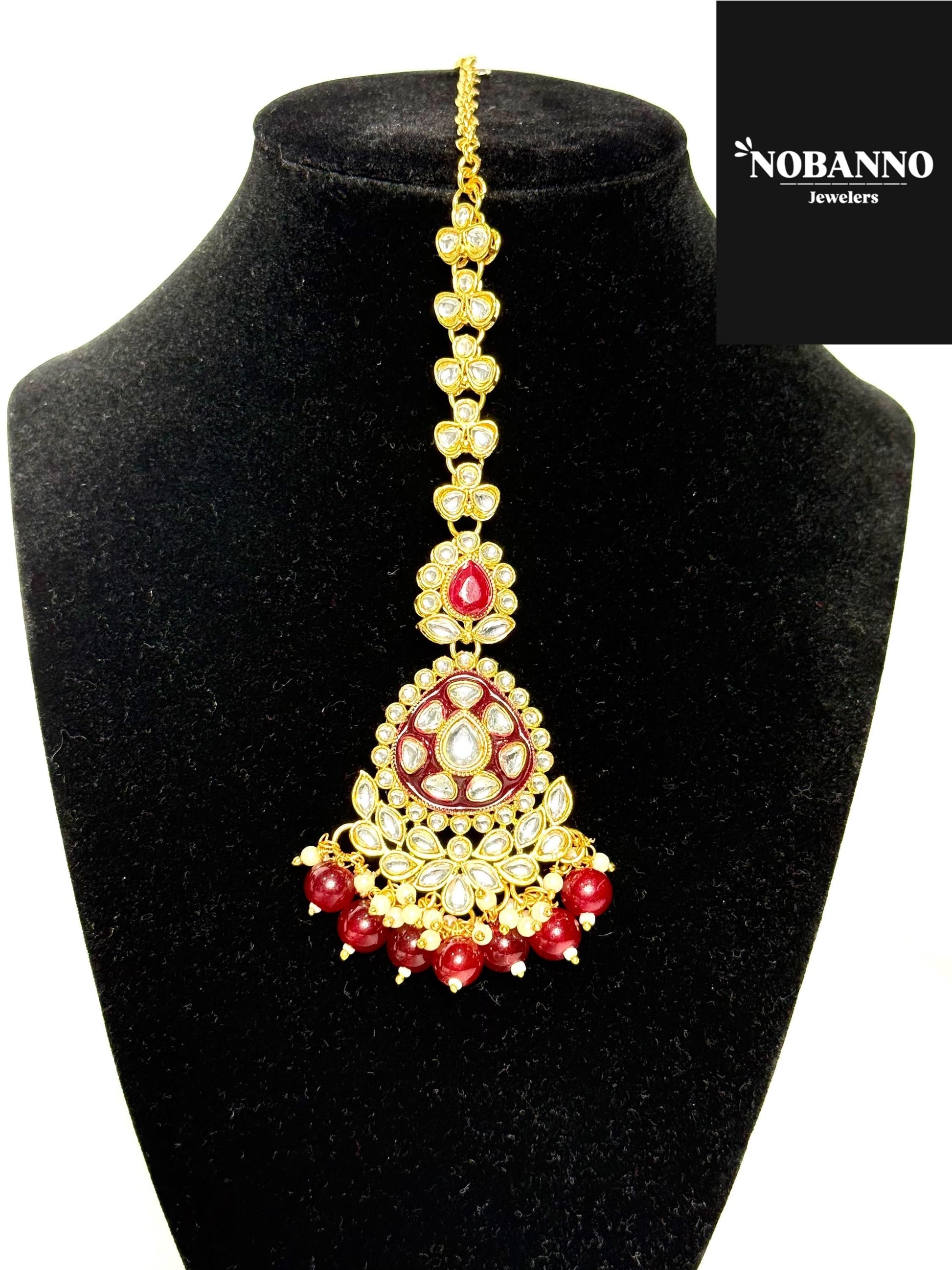 Pristine Handcrafted  Kundan Semi Bridal set/Indian Full Bridal Jewelry Set/ High Quality Kundan 4 Piece Set