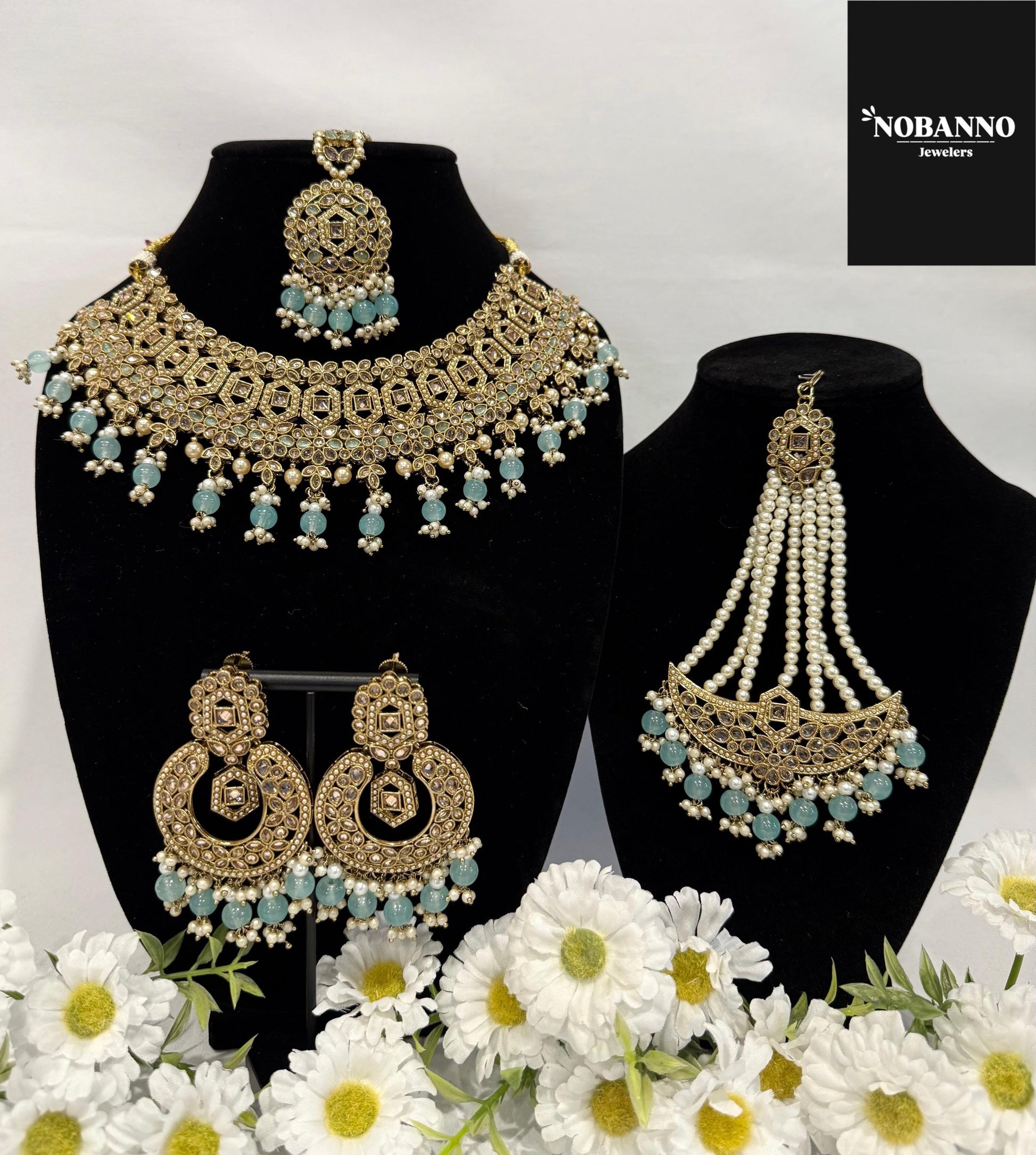 Pristine Handcrafted Kundan Bridal set/Indian Semi Bridal Jewelry Set/ High Quality Kundan Polki 5 Piece Set