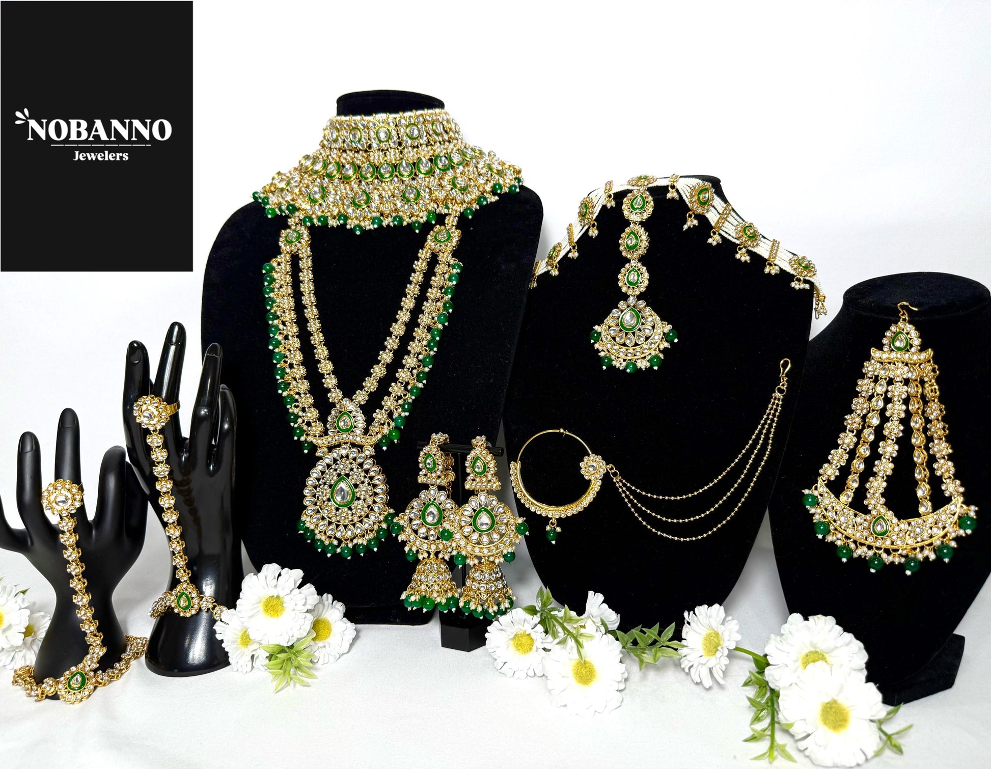Pristine Handcrafted  Kundan Bridal set/Indian Full Bridal Jewelry Set/ High Quality Kundan Polki 9 Piece Set