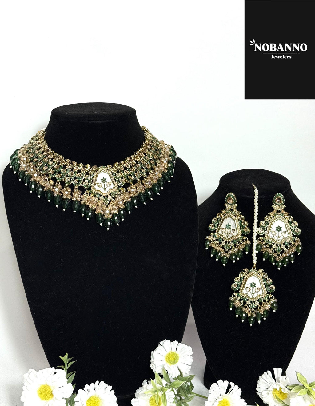 Pristine Handcrafted  Polki Kundan Necklace  set/Indian Jewelry Set/ High Quality Kundan Polki 4 Piece Set.