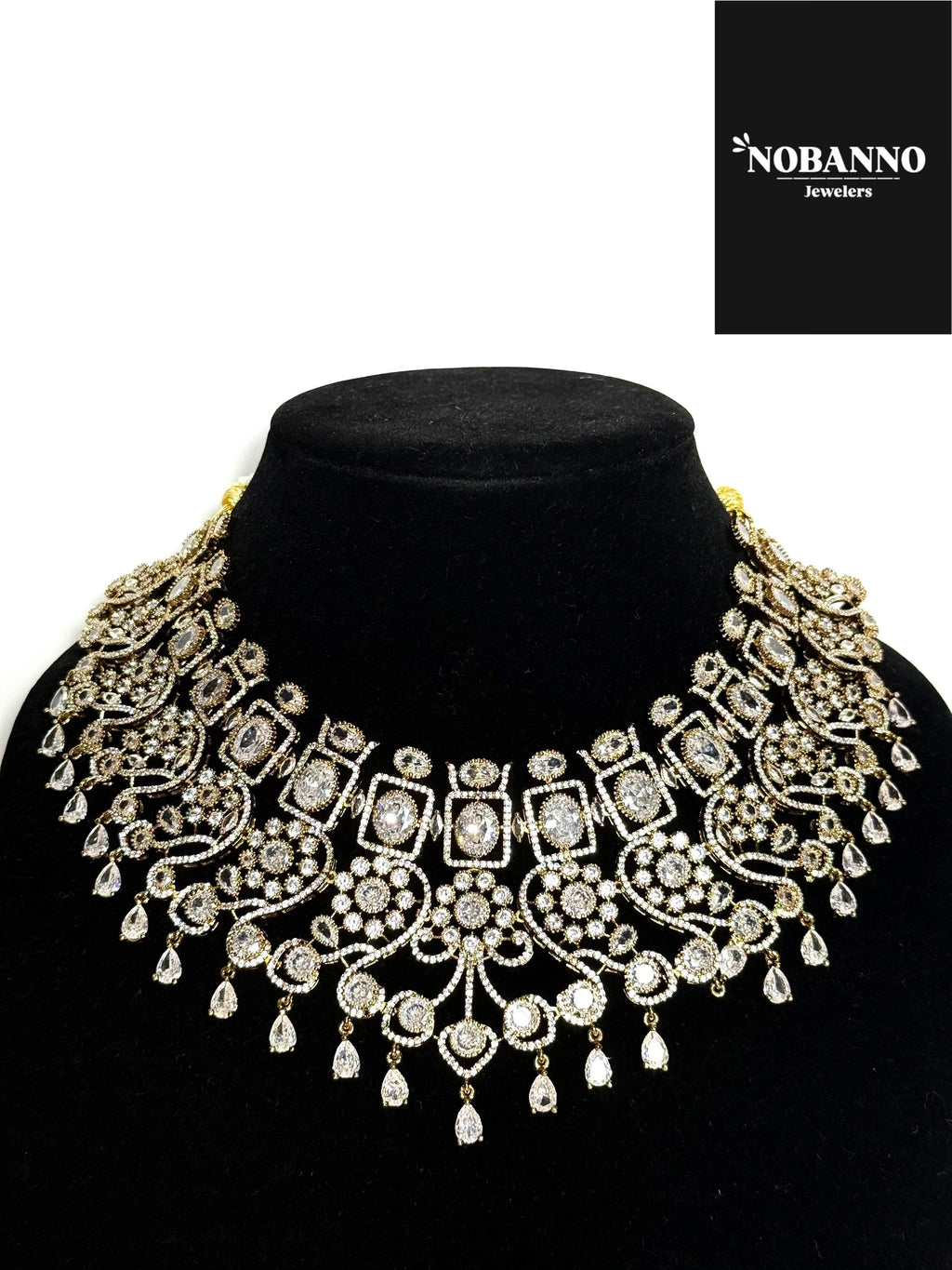 Premium Quality Moissanite Kundan Victorian Polished Jewelry Set/Indian Jewellery/ kundan jewellery/High quality stone neacklace set.