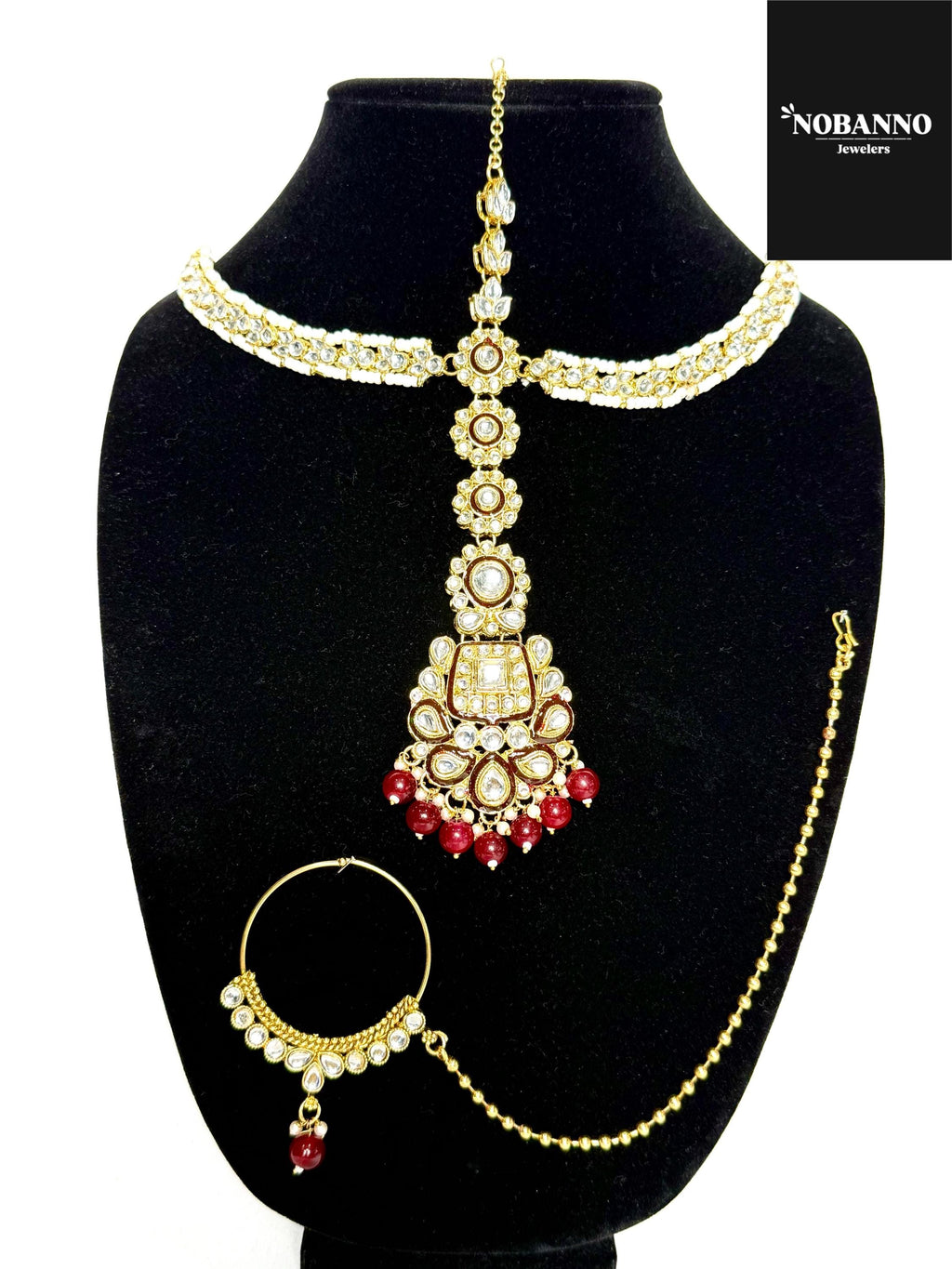Pristine Handcrafted Kundan Bridal set/Indian Full Bridal Jewelry Set/ High Quality Kundan Polki 9 Piece Set.