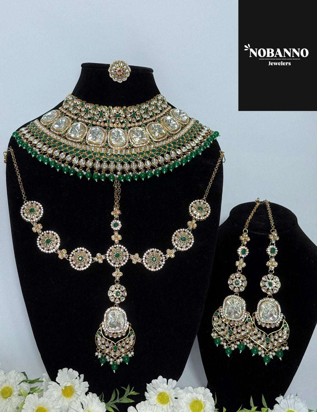 Pristine Handcrafted Kundan Bridal set/Indian Semi Bridal Jewelry Set/ High Quality Kundan 5 Piece Set