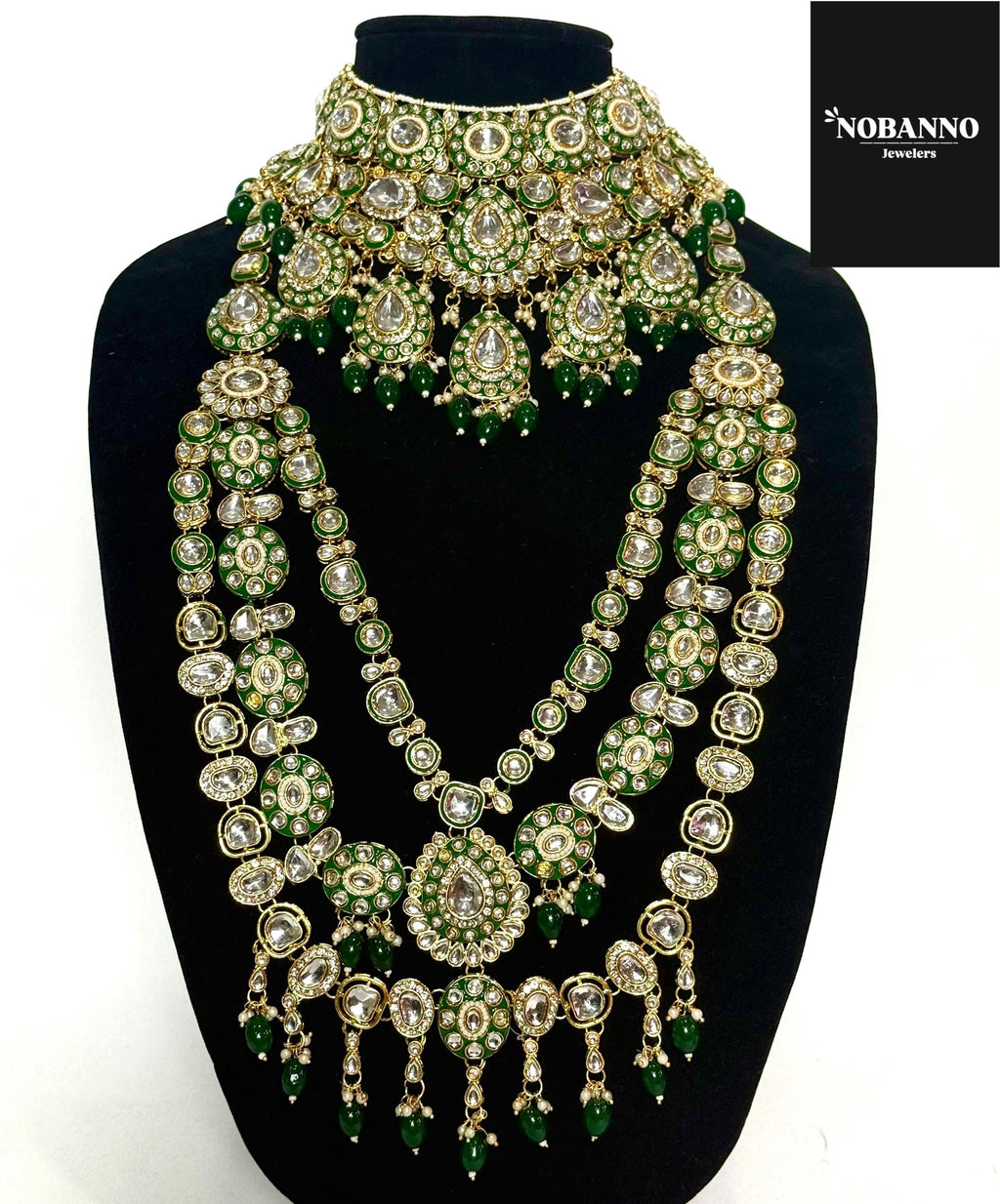 Pristine Handcrafted Kundan Full Bridal set/Indian Full Bridal Jewelry Set/ High Quality Kundan 9 Piece Set.