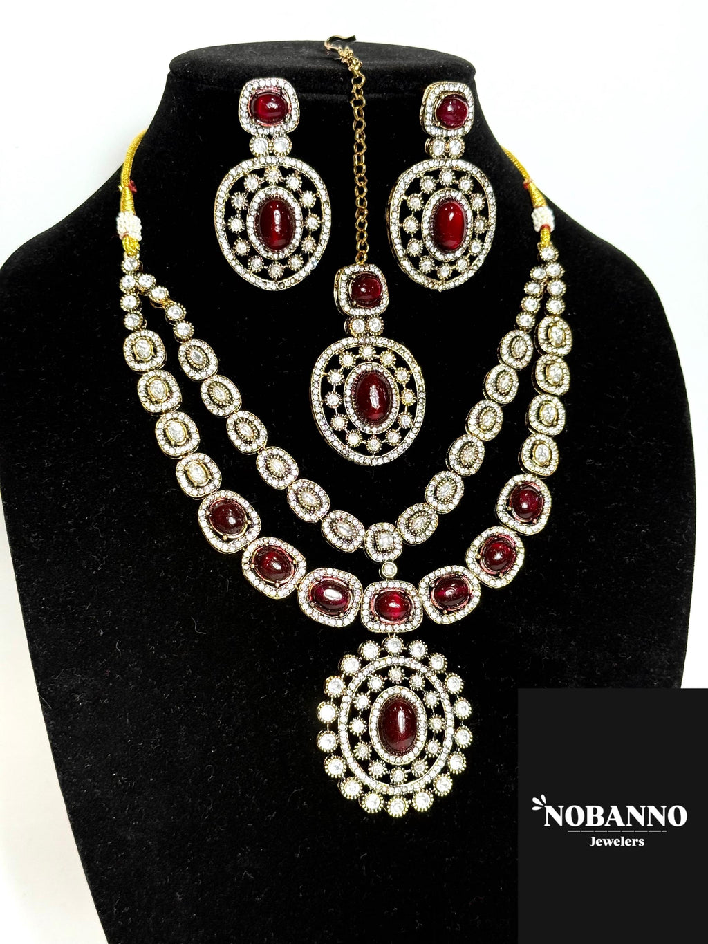 Premium Quality Victorian Polished long necklace Set/Indian Jewellery/ Victorian jewellery.
