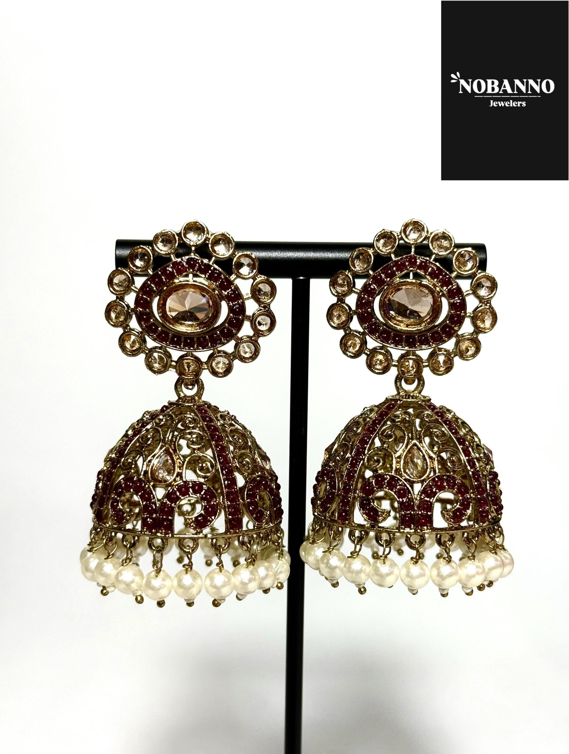 Handcrafted Polki Kundan Jewelry Set: Indian Jewelery with Necklace, Earrings and Maang Tikka