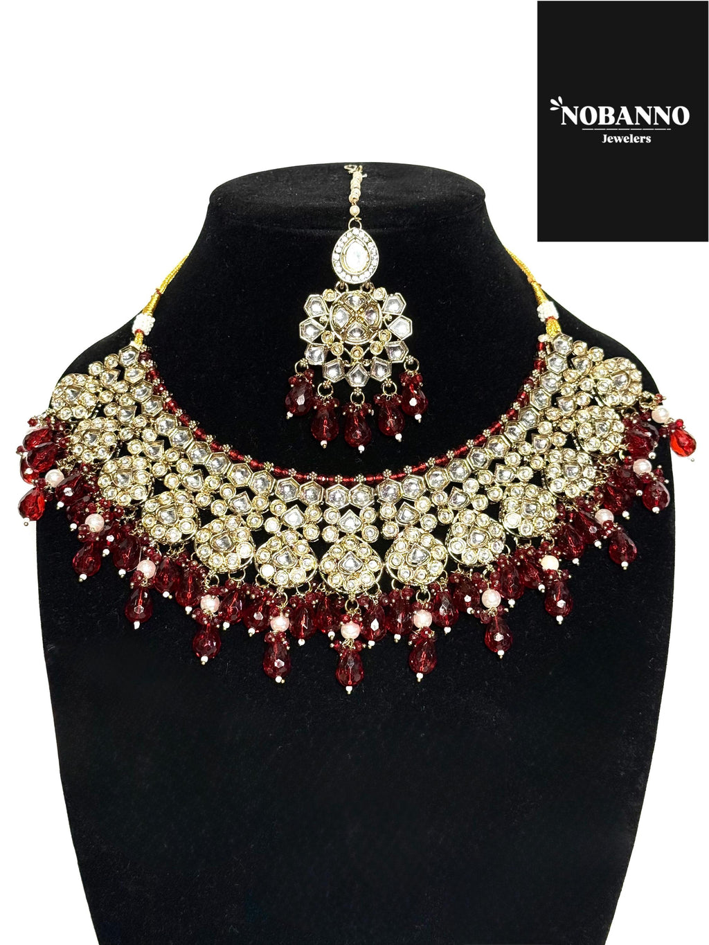 Pristine Handcrafted  Kundan Necklace set/Indian  Jewelry Set/ High Quality Kundan 4 Piece Set