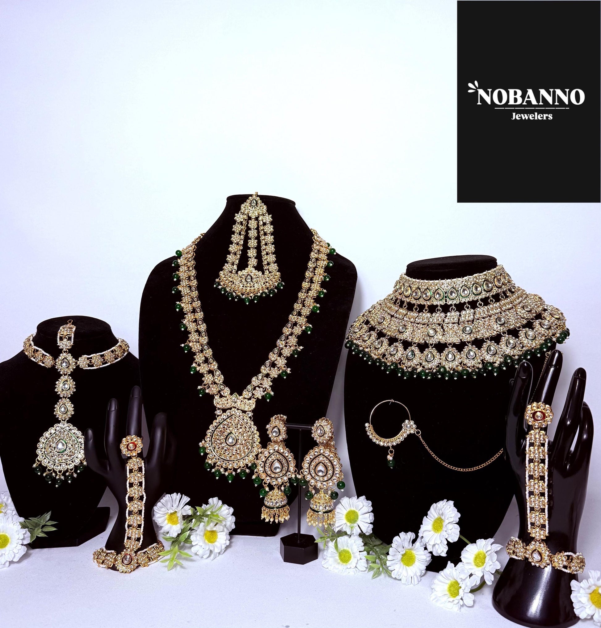 Pristine Handcrafted  Kundan Bridal set/Indian Full Bridal Jewelry Set/ High Quality Kundan 9 Piece Set