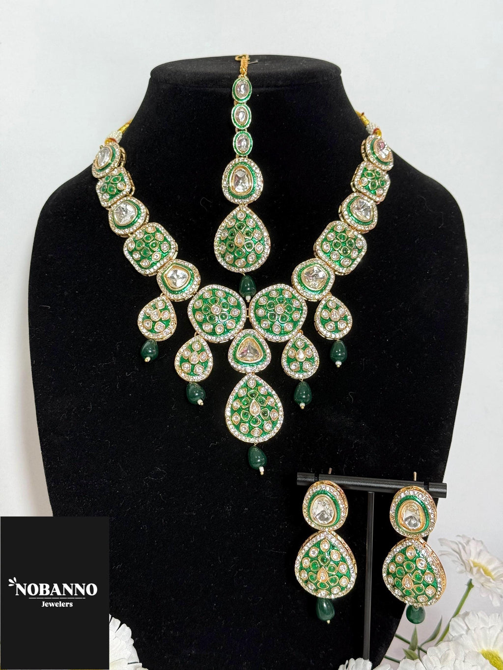 Pristine Handcrafted Minakari Kundan Necklace set/Indian  Jewelry Set/ High Quality Kundan 4 Piece Set