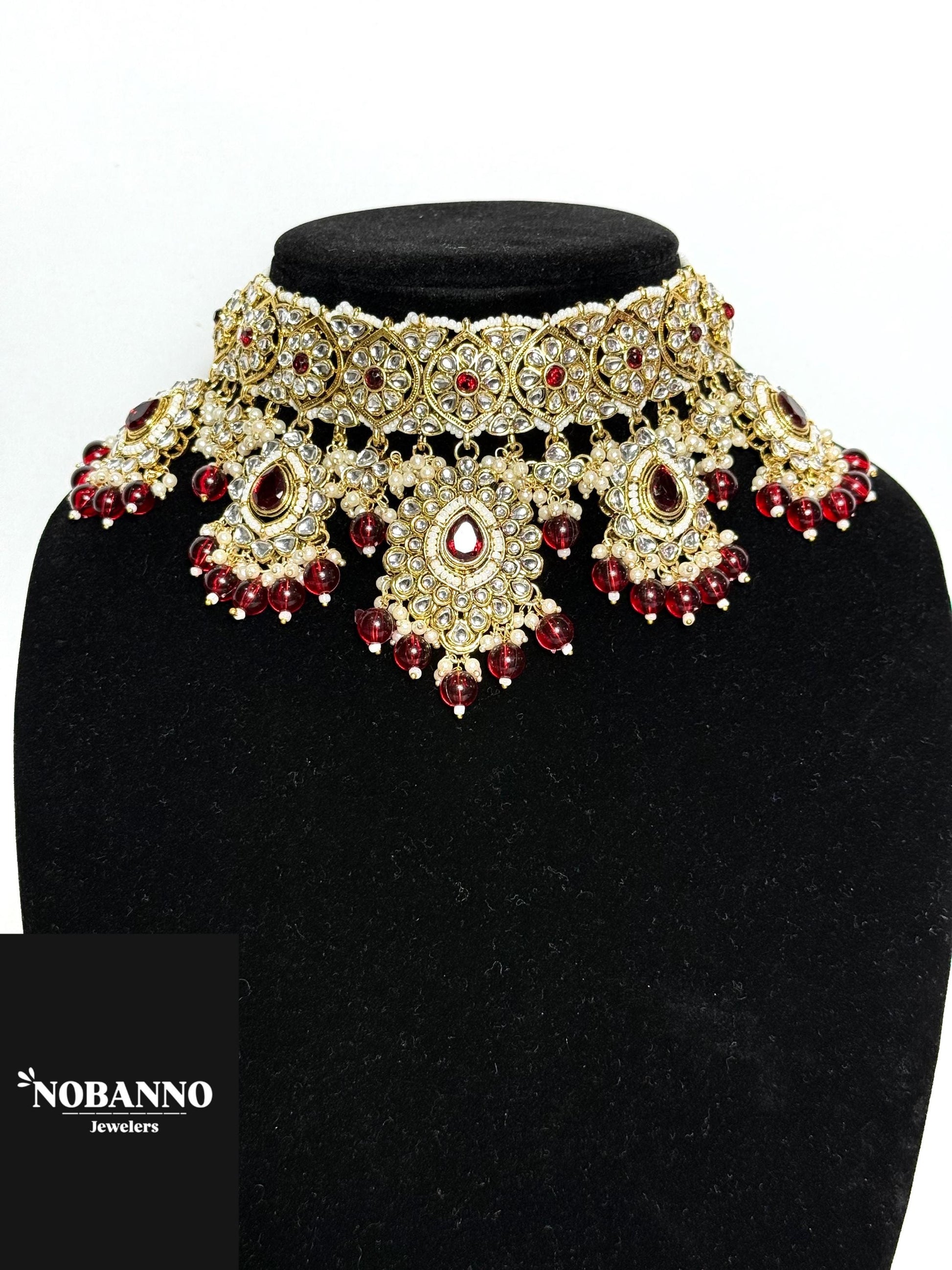 Pristine Handcrafted  Kundan Necklace set/Indian  Jewelry Set/ High Quality Kundan 4 Piece Set