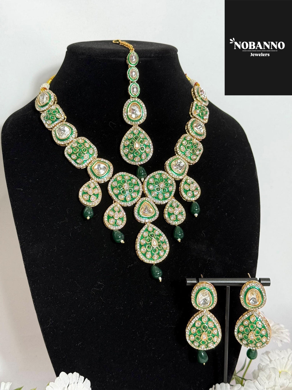 Pristine Handcrafted Minakari Kundan Necklace set/Indian  Jewelry Set/ High Quality Kundan 4 Piece Set