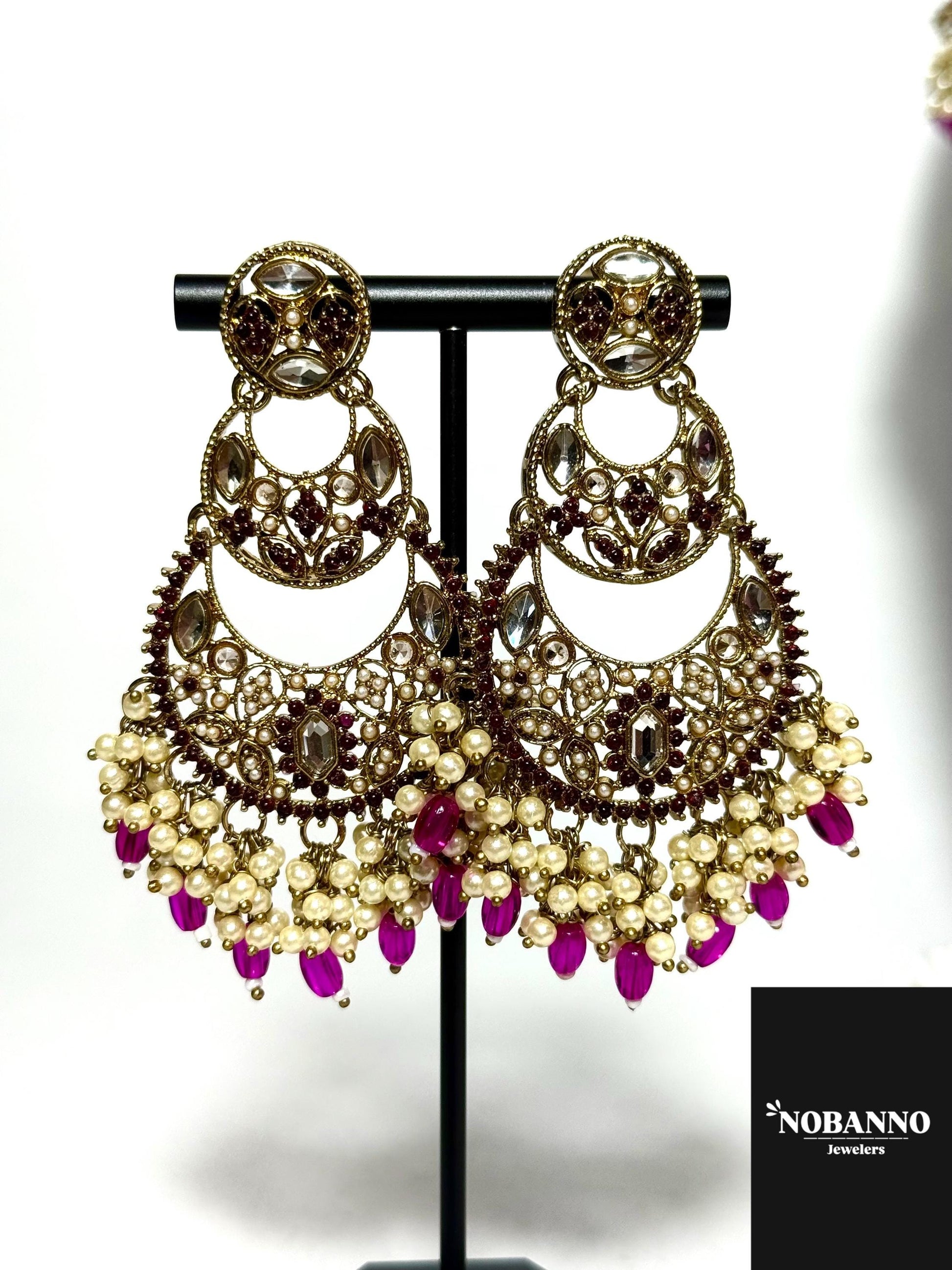 Handcrafted Polki Kundan Jewelry Set: Princess Necklace, Earrings, Maang Tikka