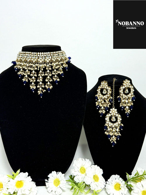 Handcrafted Kundan Choker Jewelry Set. Indian /Bangladeshi /Pkistani Jewelery.