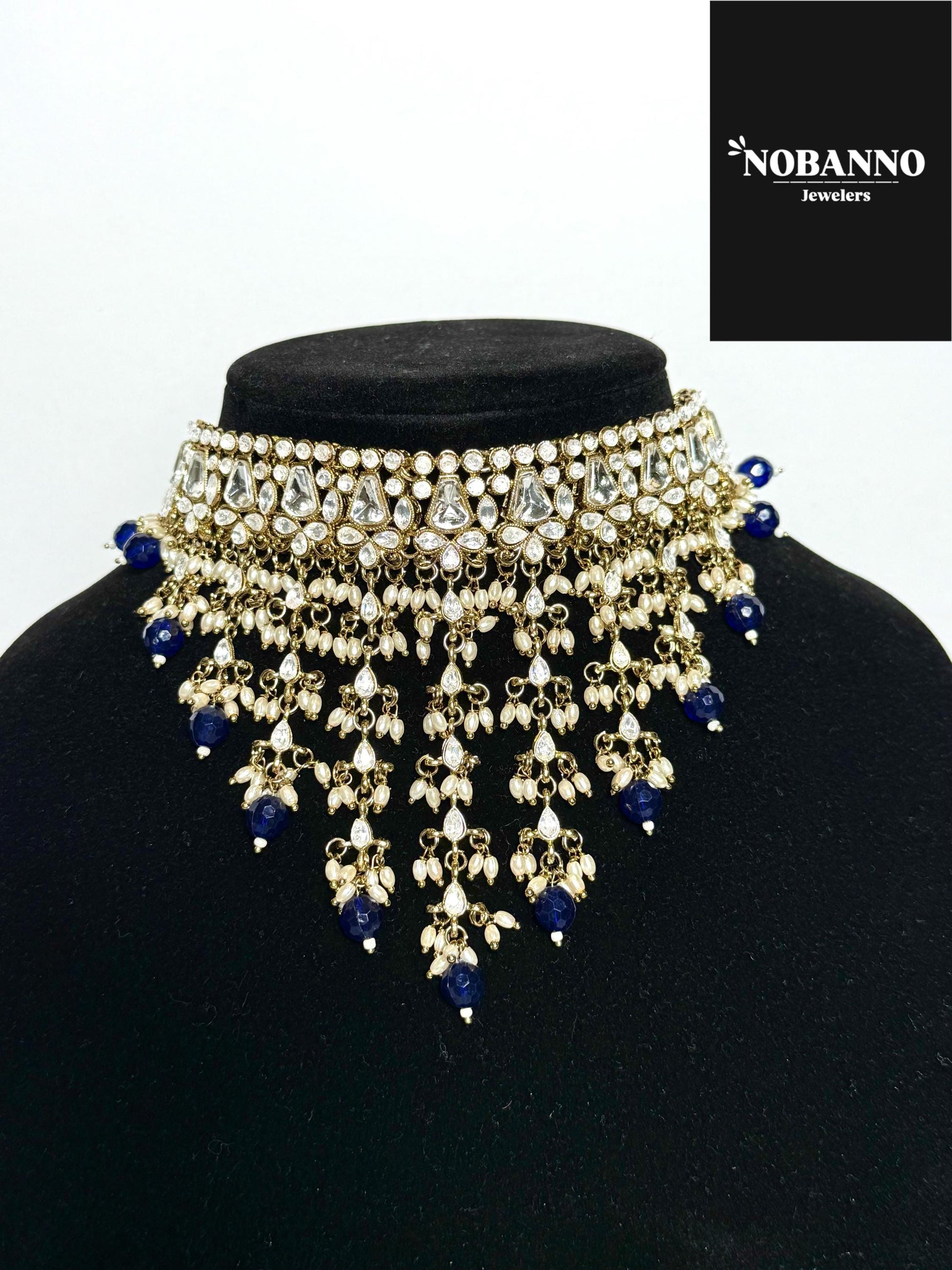 Handcrafted Kundan Choker Jewelry Set. Indian /Bangladeshi /Pkistani Jewelery.